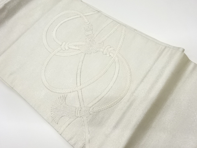 JAPANESE KIMONO / VINTAGE NAGOYA OBI / EMBROIDERY / KUMIHIMO PATTERN